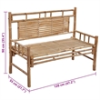 vidaXL Patio Bench with Cushion 47.2