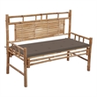 vidaXL Patio Bench with Cushion 47.2