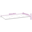 vidaXL Stacking Patio Bench with Cushion 50.6