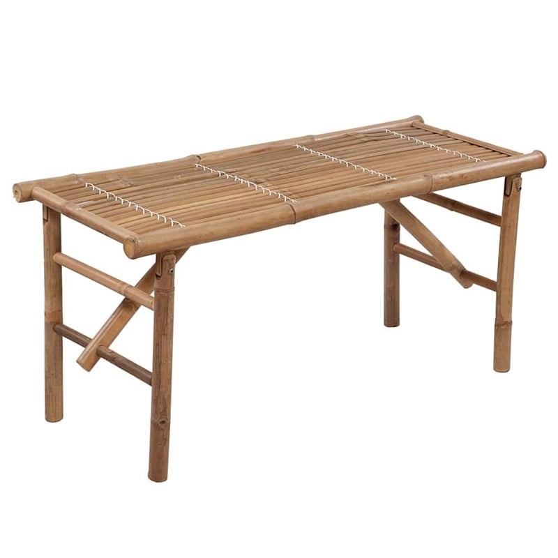 vidaXL Folding Patio Bench with Cushion 46.4