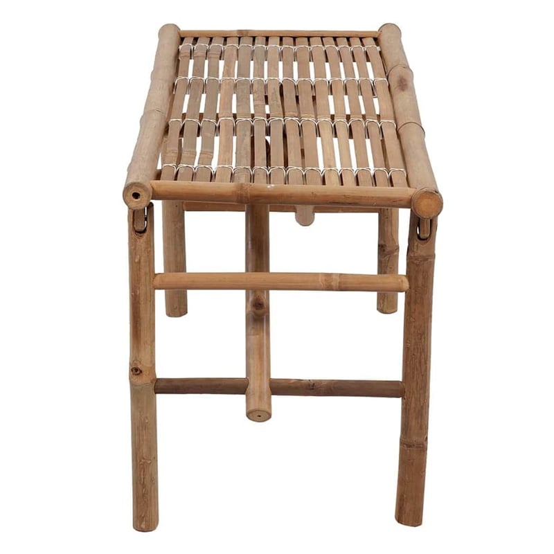 vidaXL Folding Patio Bench with Cushion 46.4