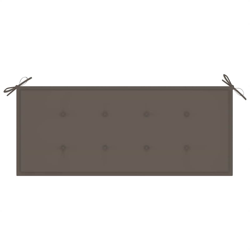 vidaXL Folding Patio Bench with Cushion 46.4