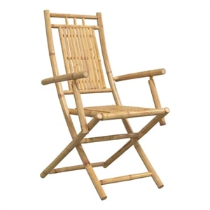 vidaXL Folding Patio Chairs 8 pcs 20.9&quotx26&quotx39&quot Bamboo