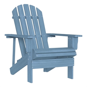 vidaXL Patio Adirondack Chair Solid Fir Wood Blue