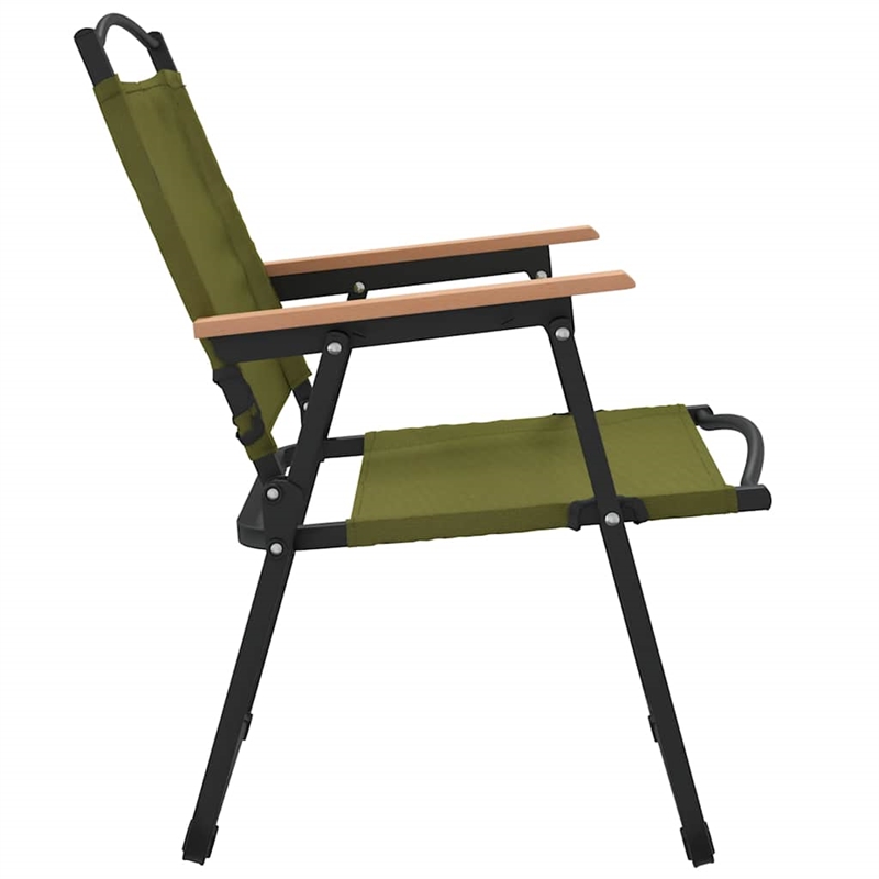 vidaXL Camping Chairs 2 pcs Green 21.3