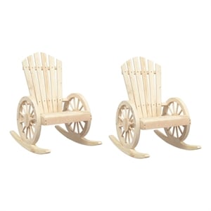 vidaXL Rocking Adirondack Chairs 2 pcs Solid Wood Fir