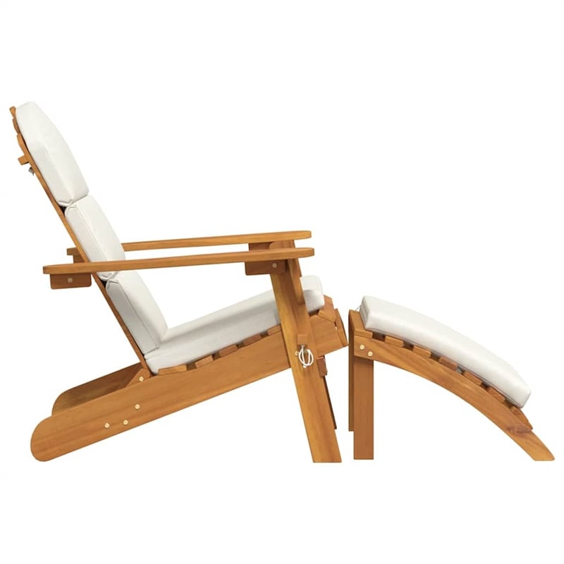 vidaXL Adirondack Patio Chair with Footrest Solid Wood Acacia