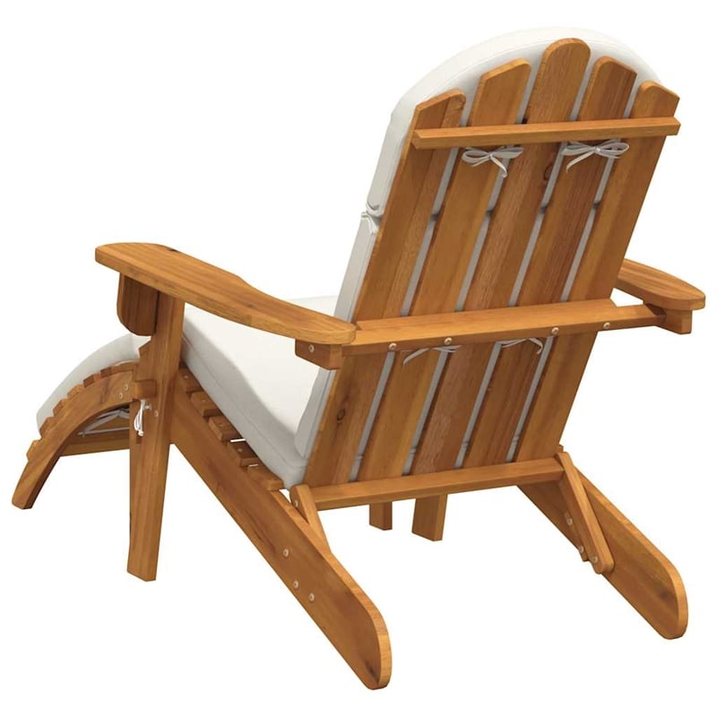 vidaXL Adirondack Patio Chair with Footrest Solid Wood Acacia