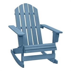 vidaXL Patio Adirondack Rocking Chair Solid Fir Wood Blue