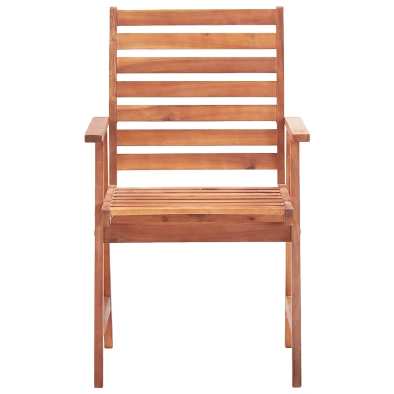 vidaXL Patio Dining Chairs 3 pcs with Cushions Solid Acacia Wood