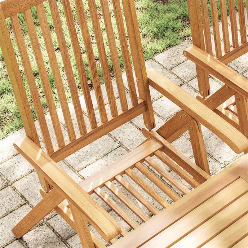 vidaXL Folding Patio Chairs 8 pcs Solid Acacia Wood