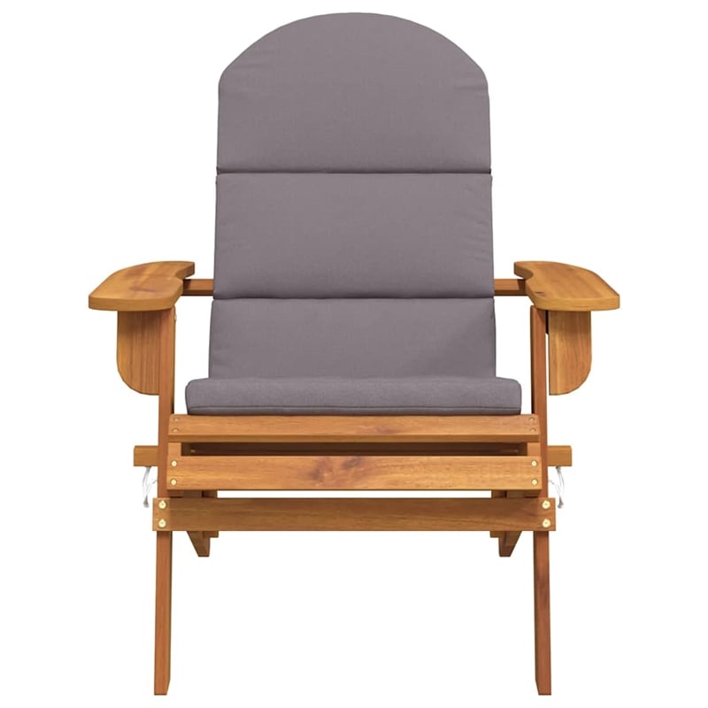 vidaXL Adirondack Patio Chair with Cushions Solid Wood Acacia