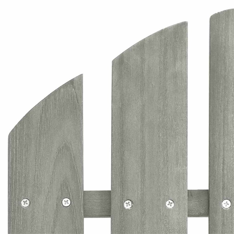 vidaXL Patio Adirondack Chairs with Tea Table Solid Wood Fir Gray