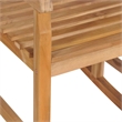 vidaXL Rocking Chair with Cream Cushion Solid Teak Wood