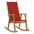 vidaXL Rocking Chair with Cushions Solid Acacia Wood