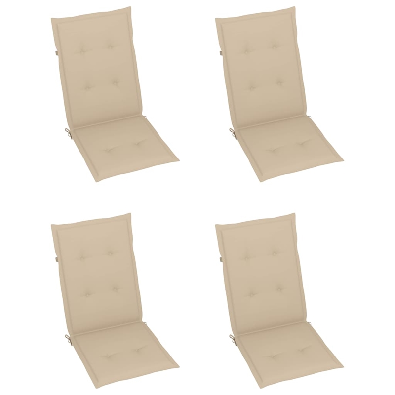 vidaXL Folding Patio Chairs 3 pcs with Cushions Solid Acacia Wood