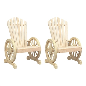 vidaXL Patio Adirondack Chairs 2 pcs Solid Wood Fir