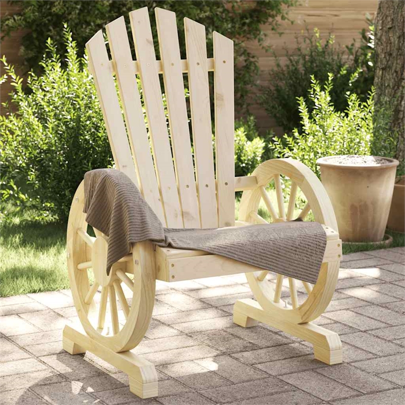 vidaXL Patio Adirondack Chairs 2 pcs Solid Wood Fir
