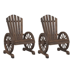 vidaXL Patio Adirondack Chairs 2 pcs Solid Wood Fir