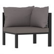 vidaXL Sectional Corner Sofa with Left Armrest Poly Rattan Anthracite