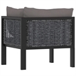 vidaXL Sectional Corner Sofa with Left Armrest Poly Rattan Anthracite