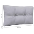 vidaXL Patio Middle Sofa with Gray Cushions Solid Pinewood