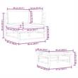 vidaXL 2 Piece Patio Lounge Set with Dark Gray Cushions Bamboo