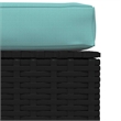 vidaXL Patio Footrest with Cushion Black 27.6