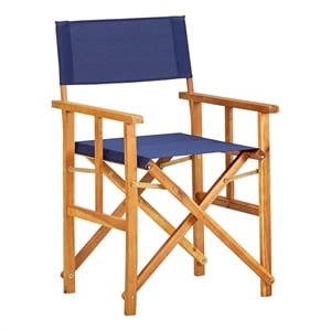 vidaXL Director's Chair Solid Acacia Wood Blue