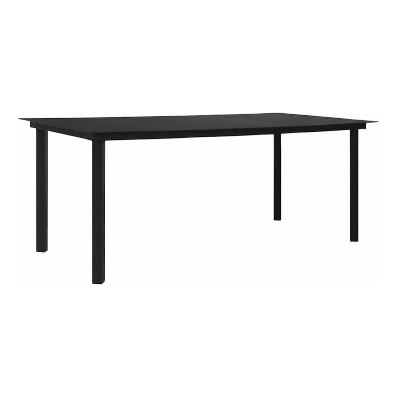 vidaXL Patio Dining Table Black 74.8
