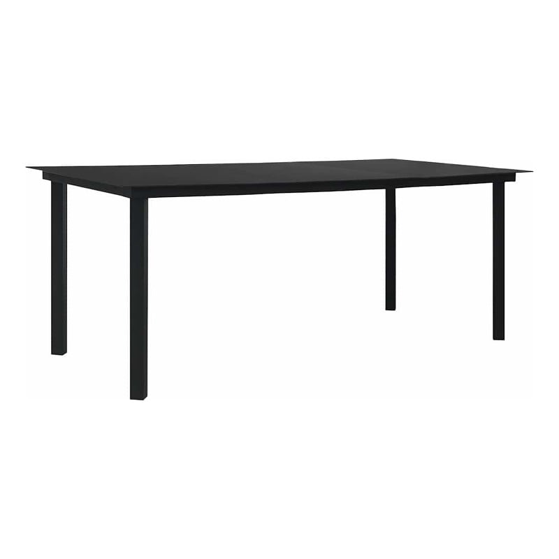 vidaXL Patio Dining Table Black 74.8