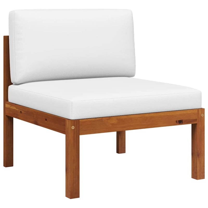 vidaXL 3 Piece Garden Lounge Set with Cushions Wood Acacia&Rope
