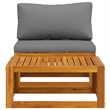 vidaXL 2 Piece Patio Sofa Set with Cushion Solid Acacia Wood
