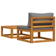 vidaXL 2 Piece Patio Sofa Set with Cushion Solid Acacia Wood
