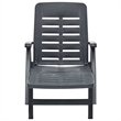 vidaXL Folding Sun Lounger Plastic Anthracite