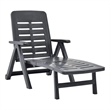 vidaXL Folding Sun Lounger Plastic Anthracite