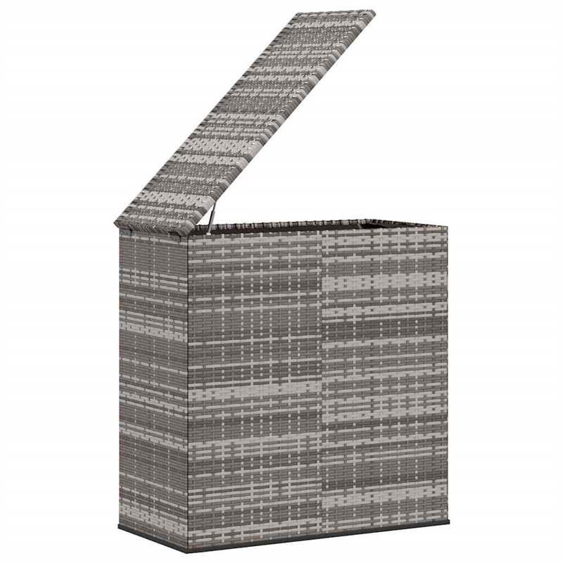 vidaXL Patio Cushion Box PE Rattan Gray 40.7