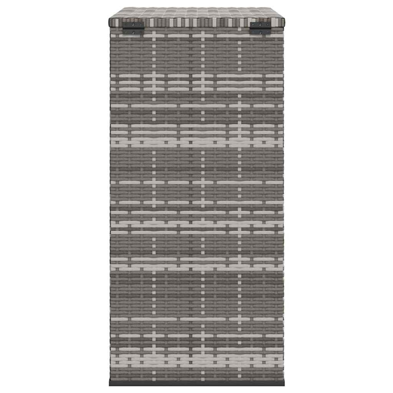 vidaXL Patio Cushion Box PE Rattan Gray 40.7