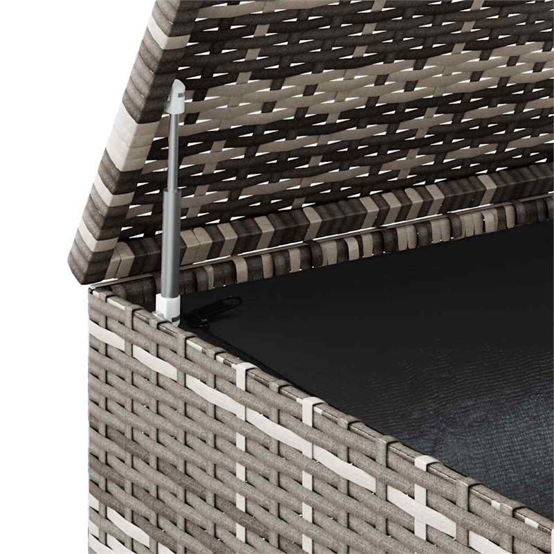 vidaXL Patio Cushion Box PE Rattan Gray 40.7