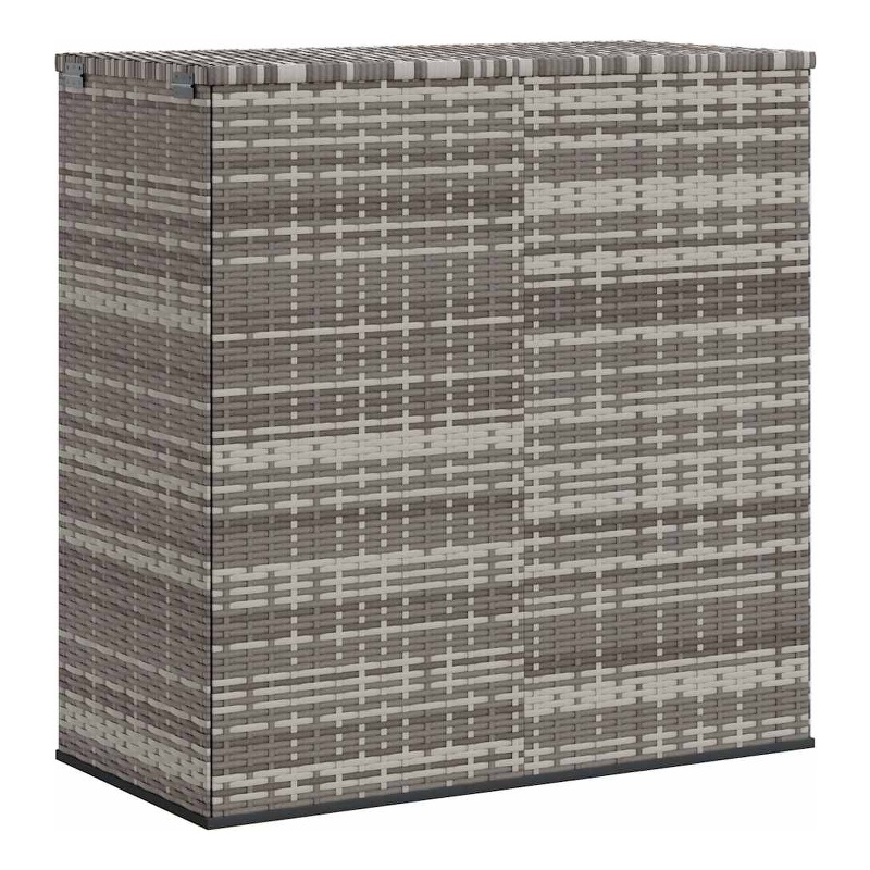 vidaXL Patio Cushion Box PE Rattan Gray 40.7