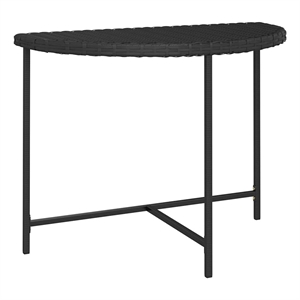 vidaXL Patio Table Black 39.4&quotx19.7&quotx29.5&quot Poly Rattan