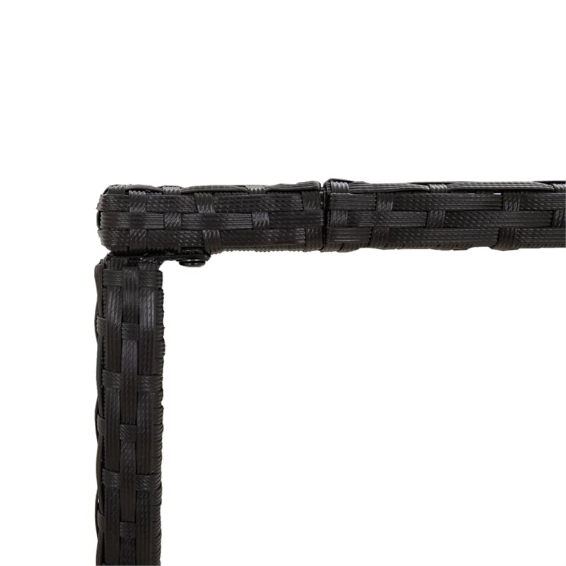 vidaXL Bar Table with Glass Top Black 27.6