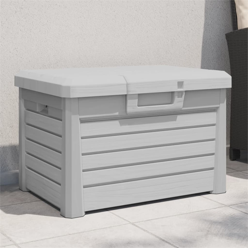 vidaXL Outdoor Cushion Box Grey 73x50.5x46.5 cm Polypropylene