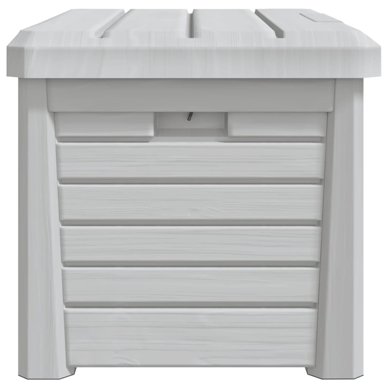 vidaXL Outdoor Cushion Box Grey 73x50.5x46.5 cm Polypropylene