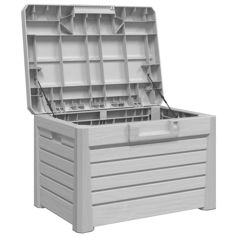 vidaXL Outdoor Cushion Box Grey 73x50.5x46.5 cm Polypropylene