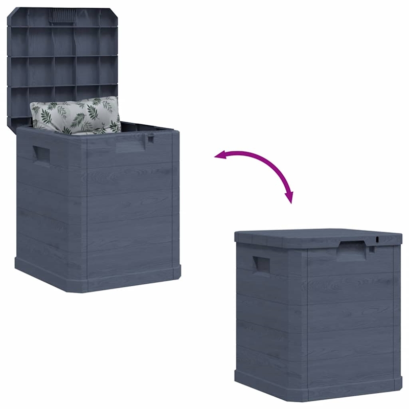 vidaXL Patio Storage Box 23.8 gal Anthracite