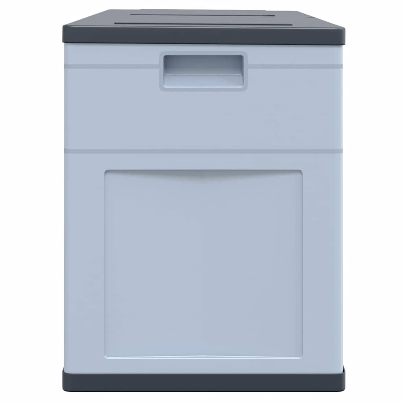 vidaXL Patio Storage Box 84.5 gal Gray Black
