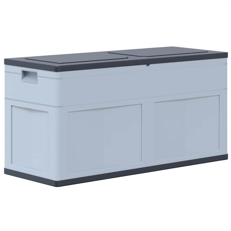 vidaXL Patio Storage Box 84.5 gal Gray Black