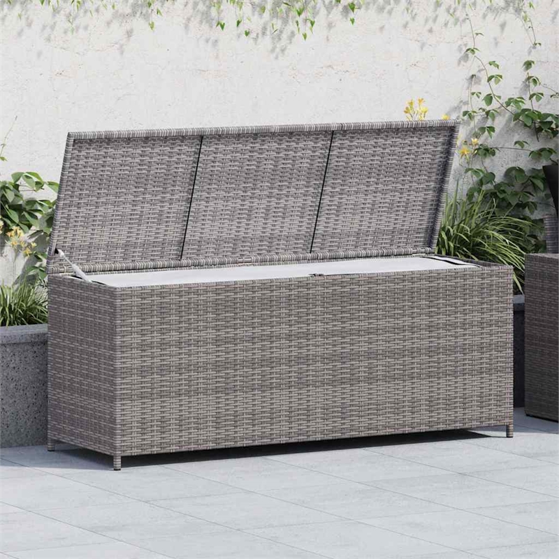 vidaXL Patio Storage Box Gray 59.1