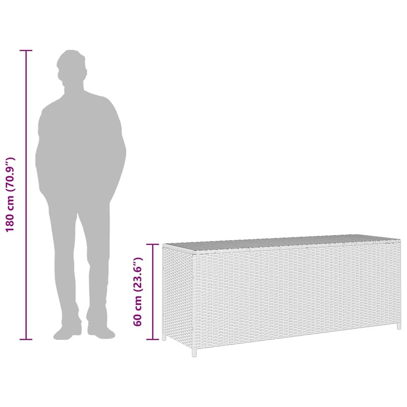 vidaXL Patio Storage Box Black 59